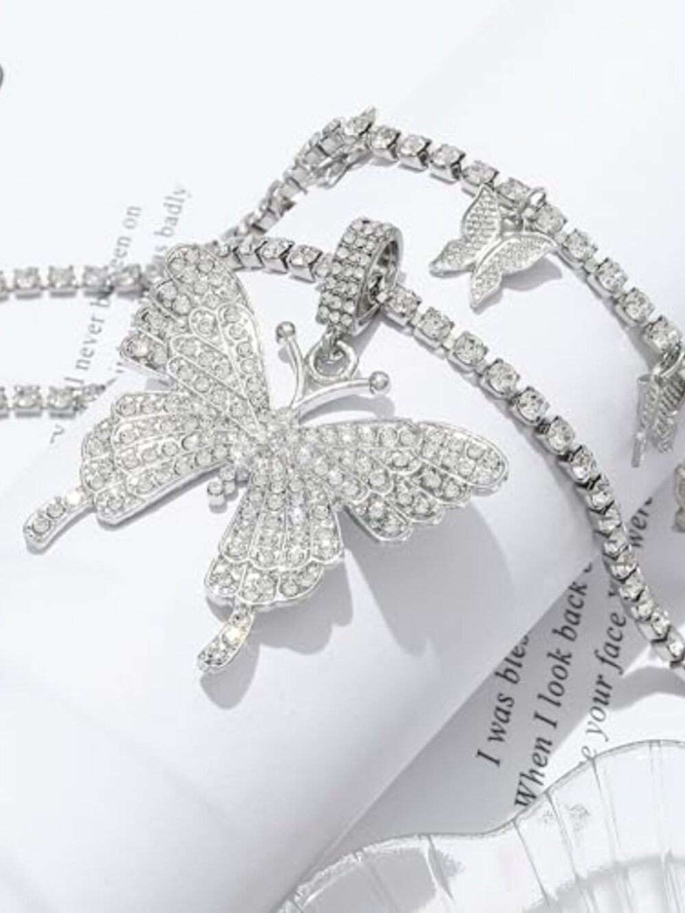 Butterfly Necklace Silver Rhione Choker‎ Necklaces Jewelry for Women